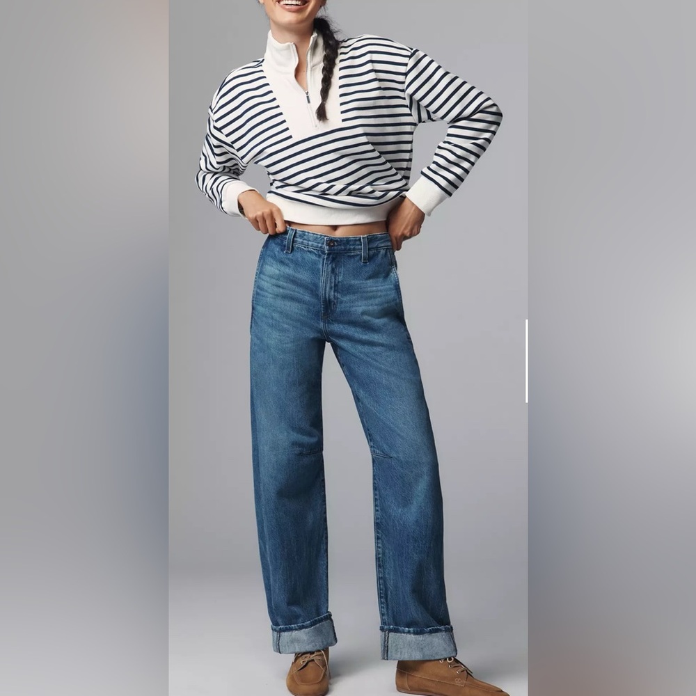 AG Adriano Goldschmied High-Rise Straight Leg Jeans - Blue
